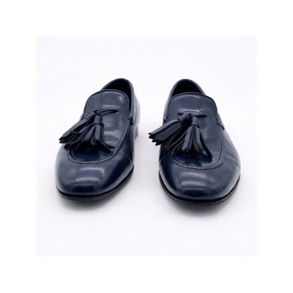 Louis Leeman LL00122 Blue Leather Tassel Loafers EU 39 New Italy main image 4